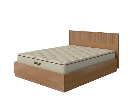 Кровать Tempo с подъемным механизмом - Кровать с ПМ с вертикальной фрезеровкой и декоративным обрамлением изголовья