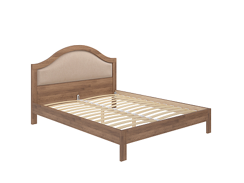 Белая кровать Ontario - Уютная кровать из массива с мягким изголовьем